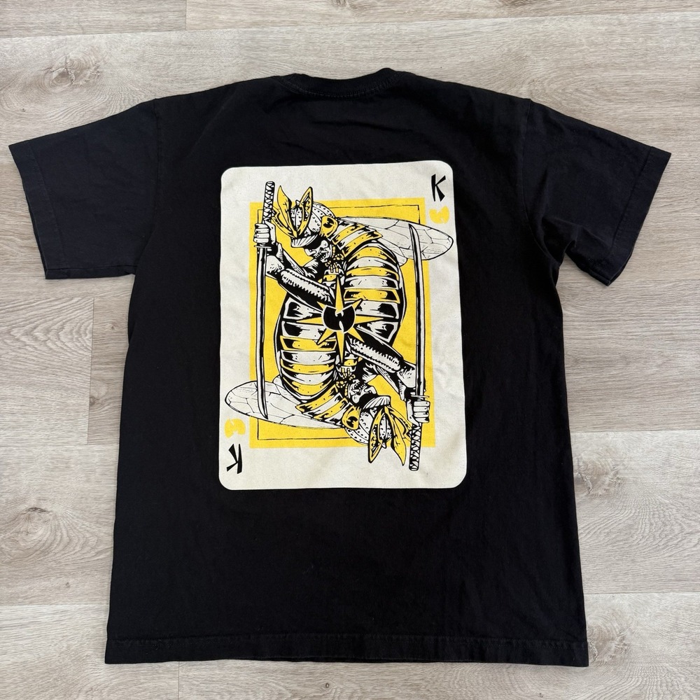 Wu-Tang Clan Vegas Residency Tour Shirt Mens Large Black Killa Bee Samurai Card